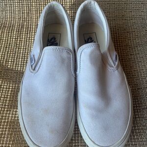 Vans White Slip-On Sneakers